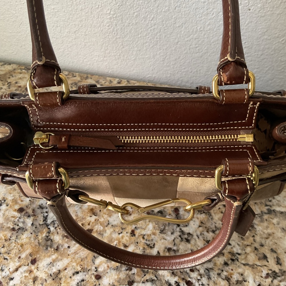 Coach Hampton Leather and Suede Patchwork Satchel - image 10